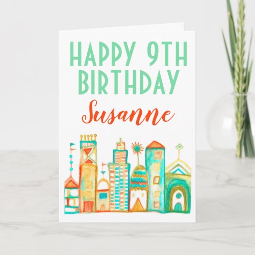 Happy Birthday Colorful Clown Town CUSTOMIZE IT Card