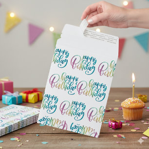 Happy Birthday Colorful Envelope Mailers