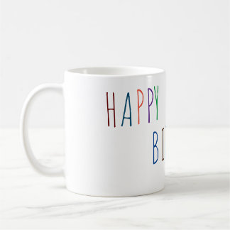 Happy Birthday Colorful Font Coffee Mug