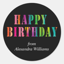 Happy Birthday Colorful Personalized