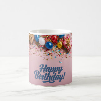 Happy Birthday Colorful Sprinkles Custom Coffee Mu Mug