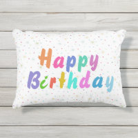 Happy Birthday Colorful Stars and Text   