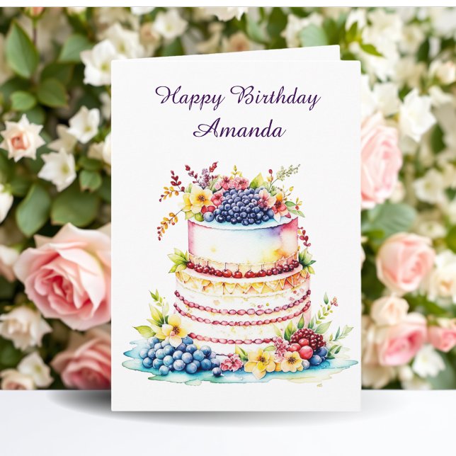 Happy Birthday | Coloring Pagel Personalized Card (Creator Uploaded)
