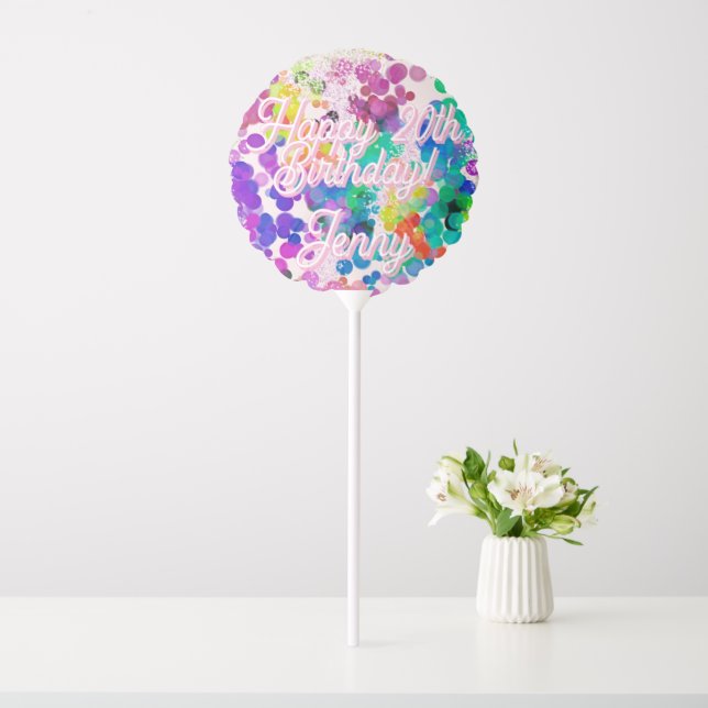 Happy Birthday Colourful Abstract Bokeh Festive  Balloon (In SItu)