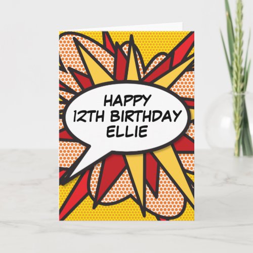 HAPPY BIRTHDAY Comic Book Card