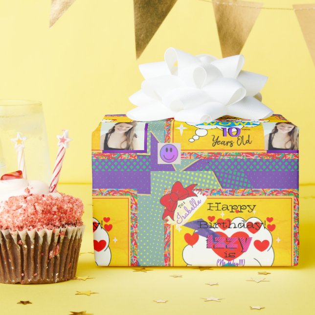 Happy Birthday Comic Book Gift Wrap HAMbWG (Birthday Party)