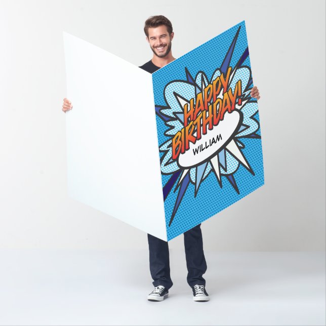 HAPPY BIRTHDAY Comic Book Pop Art Card (In Situ)