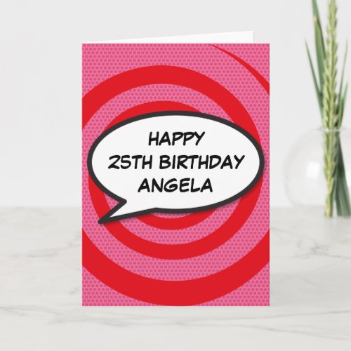 HAPPY BIRTHDAY Comic Book Pop Art Card