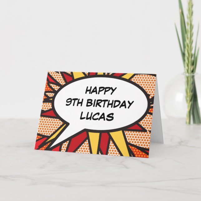 HAPPY BIRTHDAY Comic Book Pop Art Card (Front)