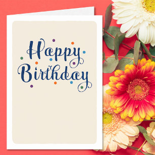 Happy Birthday Confetti Blank Card