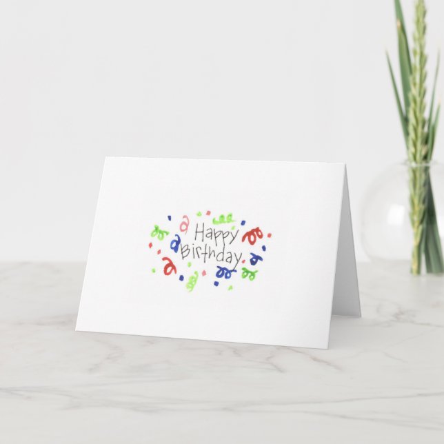 Happy Birthday Confetti Card (Front)