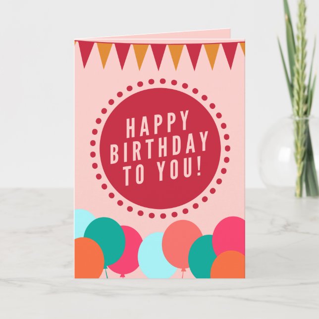 Happy Birthday Confetti - Greeting Card (Front)