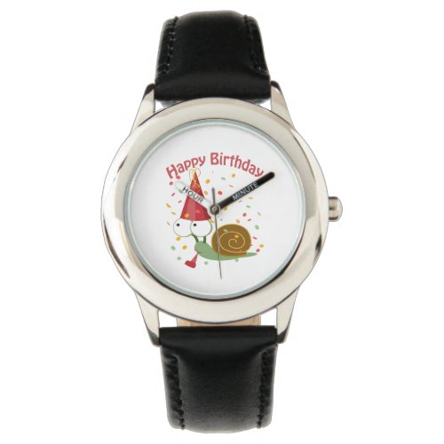 Happy Birthday Confetti Snail Watch