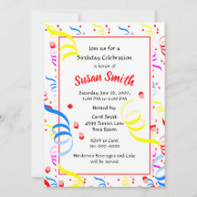 Happy Birthday Confetti Streamer Party 