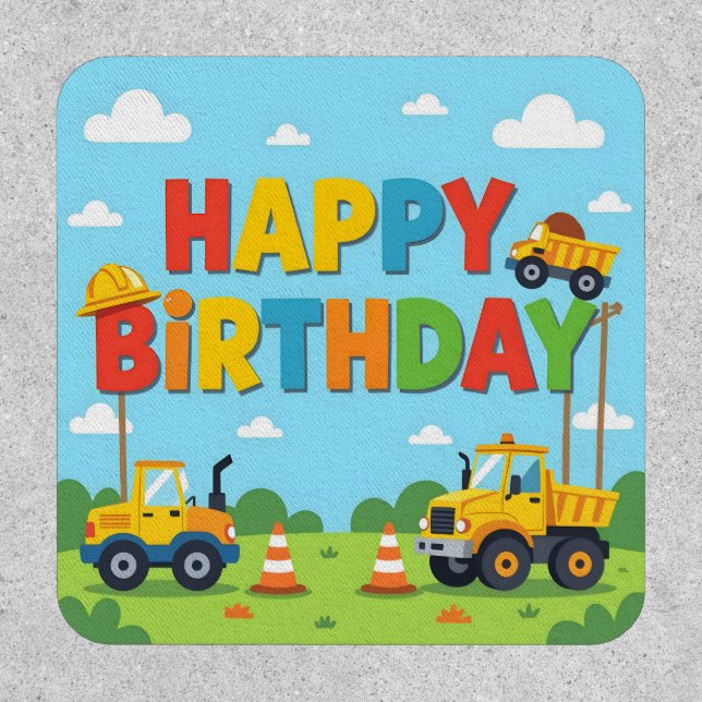 Happy birthday construction builder theme patch (Front)