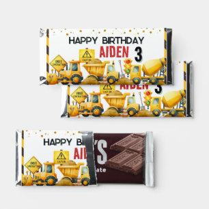 Happy Birthday Construction Candy Bar Wrapper