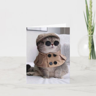 Happy Birthday Cool Cat Card For Everyone