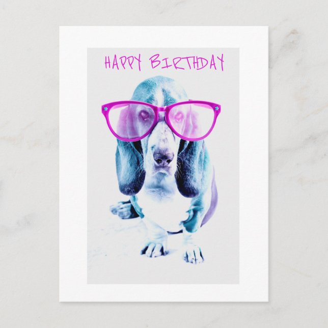 Happy Birthday Cool Doggy Card (Front)