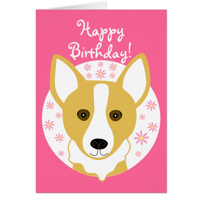 Happy Birthday Corgi Card