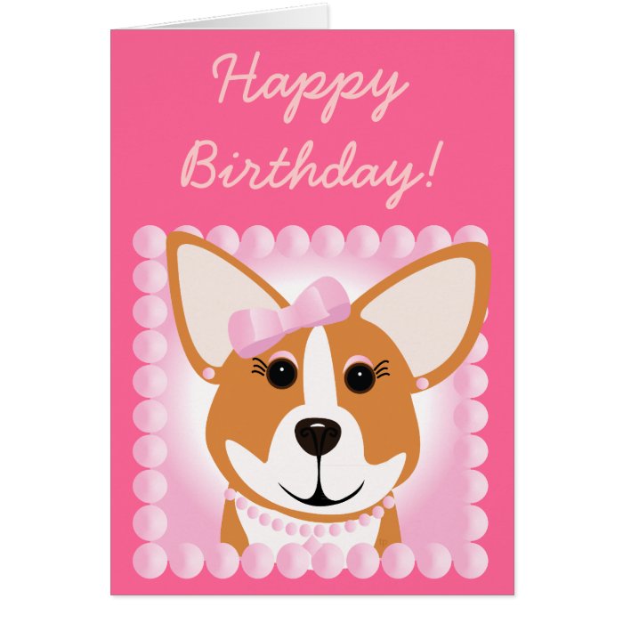 Happy Birthday Corgi Lady Cards