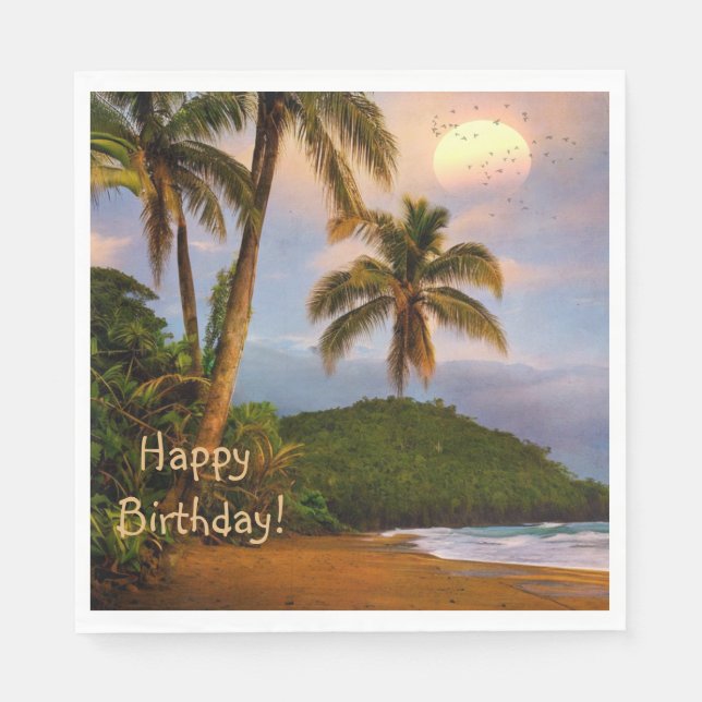 Happy Birthday Costa Rica Napkins (Front)