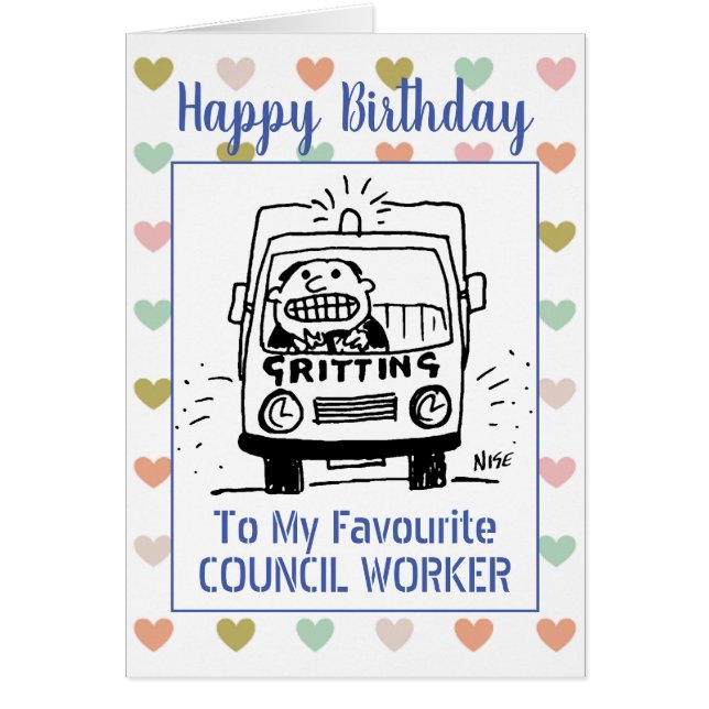 Happy Birthday Council Worker (Front)