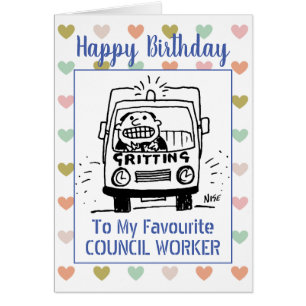 Happy Birthday Council Worker Cards