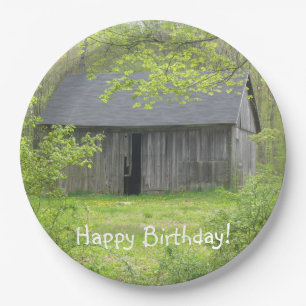 Happy Birthday Country Barn Paper Plates