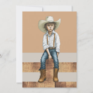Happy Birthday Country Western Cowgirl On Post Holiday Card