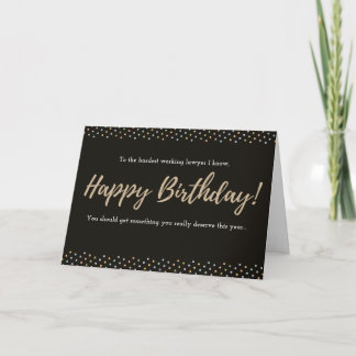 Happy Birthday Coupon Card for Attorneys