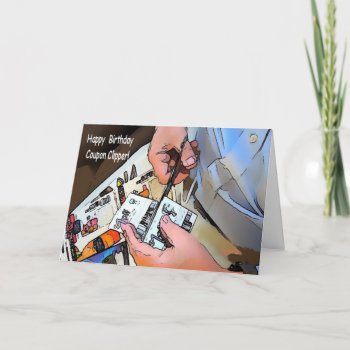 Happy Birthday Coupon Clipper Card by MyrnaM at Zazzle