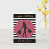 Happy Birthday Coupon Diva Card | Zazzle