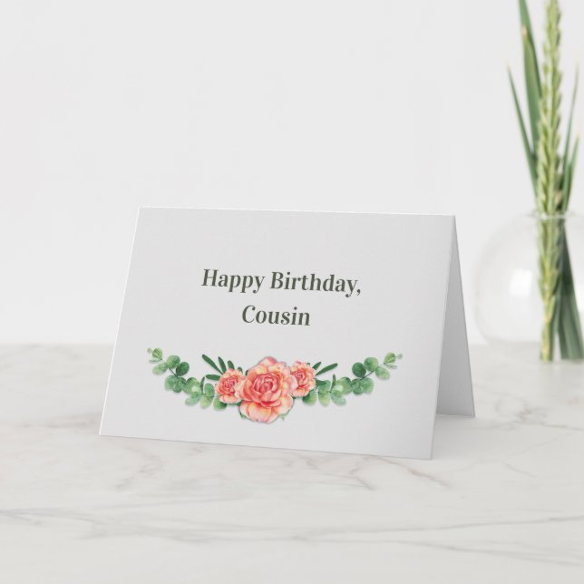 Happy Birthday, Cousin Card (Front)