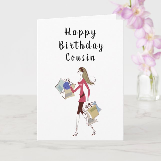 Happy Birthday Cousin Karte – Regenbogen-Design Mit Goldfolie, Leer Innen Für Persönliche Nachricht