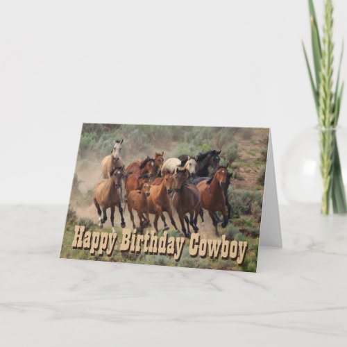 Happy Birthday Cowboy Card