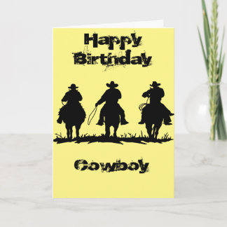 Happy Birthday Cowboy Card