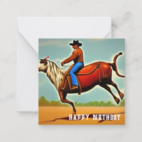 Happy Birthday Cowboy Note Card