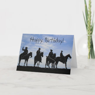 Happy Birthday cowboys greeting card