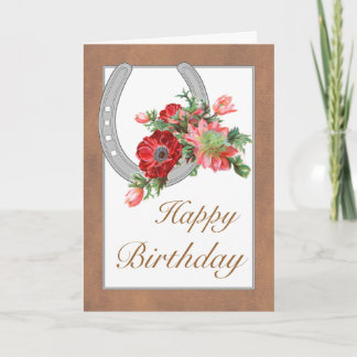 Happy Birthday Cowgirl Customizable Card