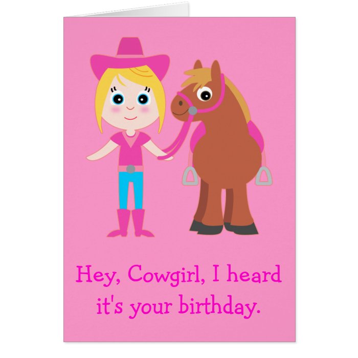Happy Birthday, Cowgirl for Daughter Cards