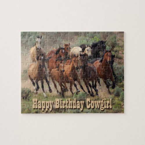 Happy Birthday Cowgirl Jigsaw Puzzle