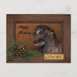 Happy Birthday Cowgirl Postcard