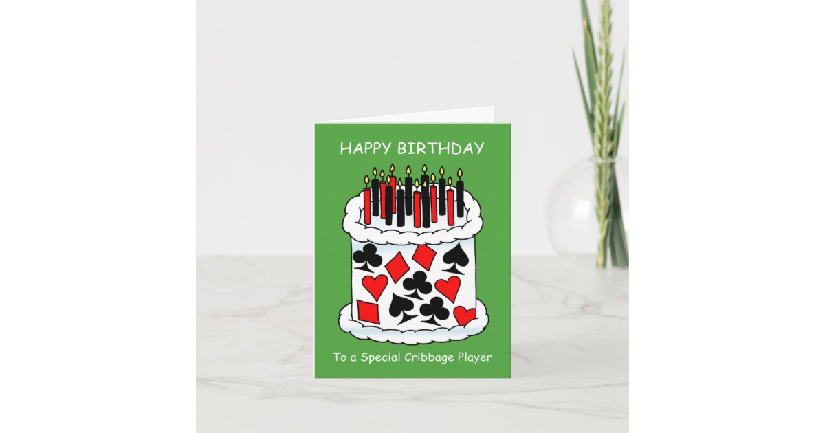 Happy Birthday Cribbage Player Card | Zazzle