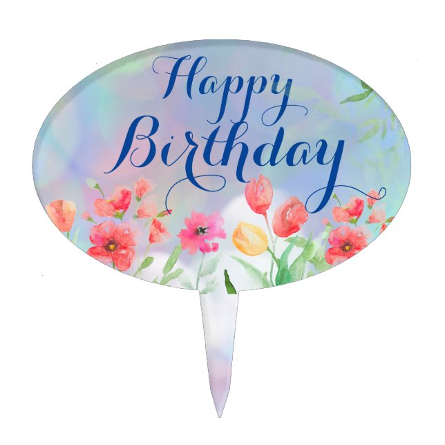 Happy Birthday Crown Cake Topper (Front)