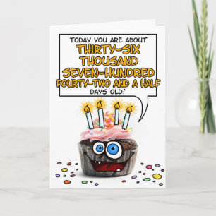 Happy Birthday Cupcake - 100 years old Card