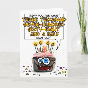 Happy Birthday Cupcake - 10 years old Card