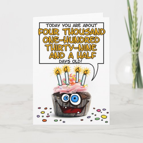 Happy Birthday Cupcake _ 11 years old Card