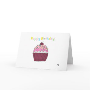 Happy Birthday Cupcake 1 Card