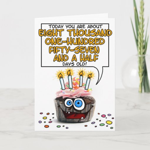 Happy Birthday Cupcake - 22 years old Card | Zazzle