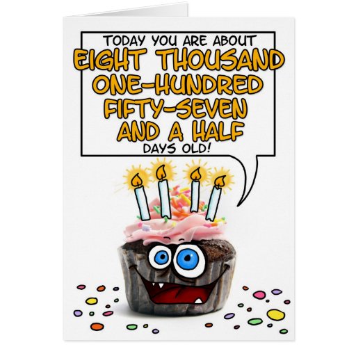 Happy Birthday Cupcake - 22 years old Card | Zazzle
